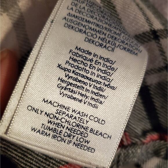 CHAPS Men's Long sleeved plaid flannel shirt Button up sz.LG - Picture 6 of 6